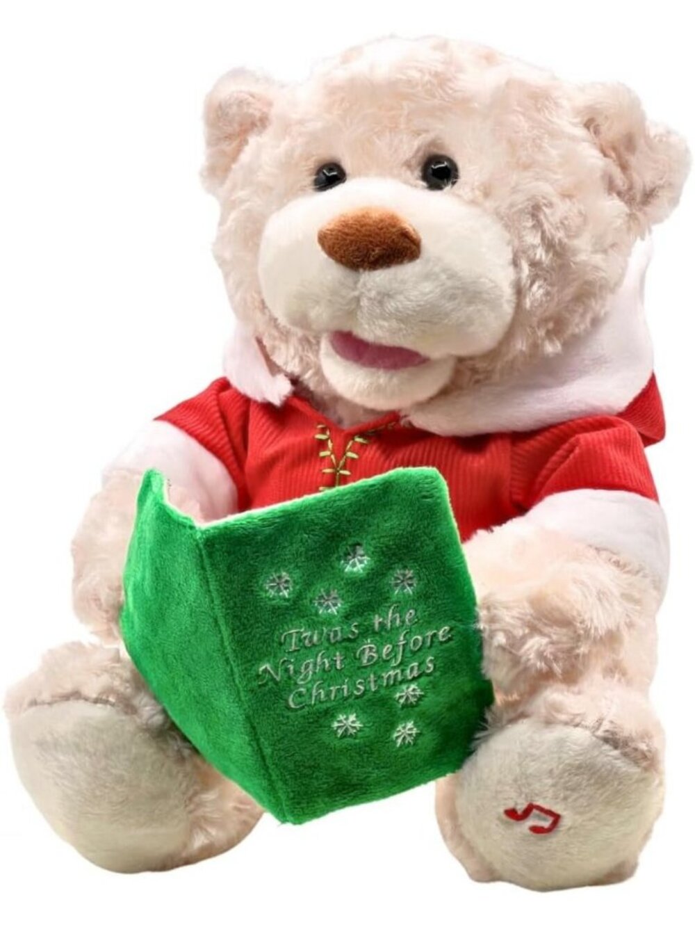 Animated Plush Teddy Bear - Cuddle Barn Storytime Toy, Reads Christmas Tale, 10